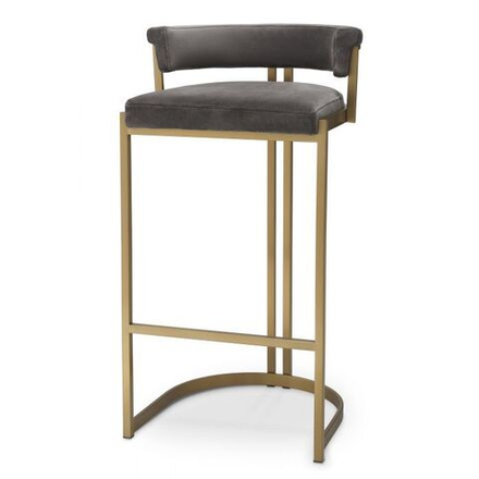 Барный стул Dante br brass finish savona grey velvet 115838