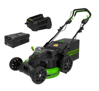 Газонокосилка Greenworks TwinForce GC82LM61Sk5, 82v, 61 см, в комплекте с АКБ 5 А·ч и ЗУ (аккумуляторная, самоходная, 2 ножа)