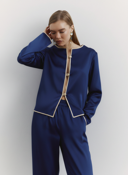 Костюм "Shine" из сатина, цвет тёмно-синий, р-р OS
