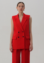 Жилет двубортный объемный