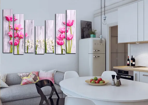 Модульная картина "Цветочный бунт"