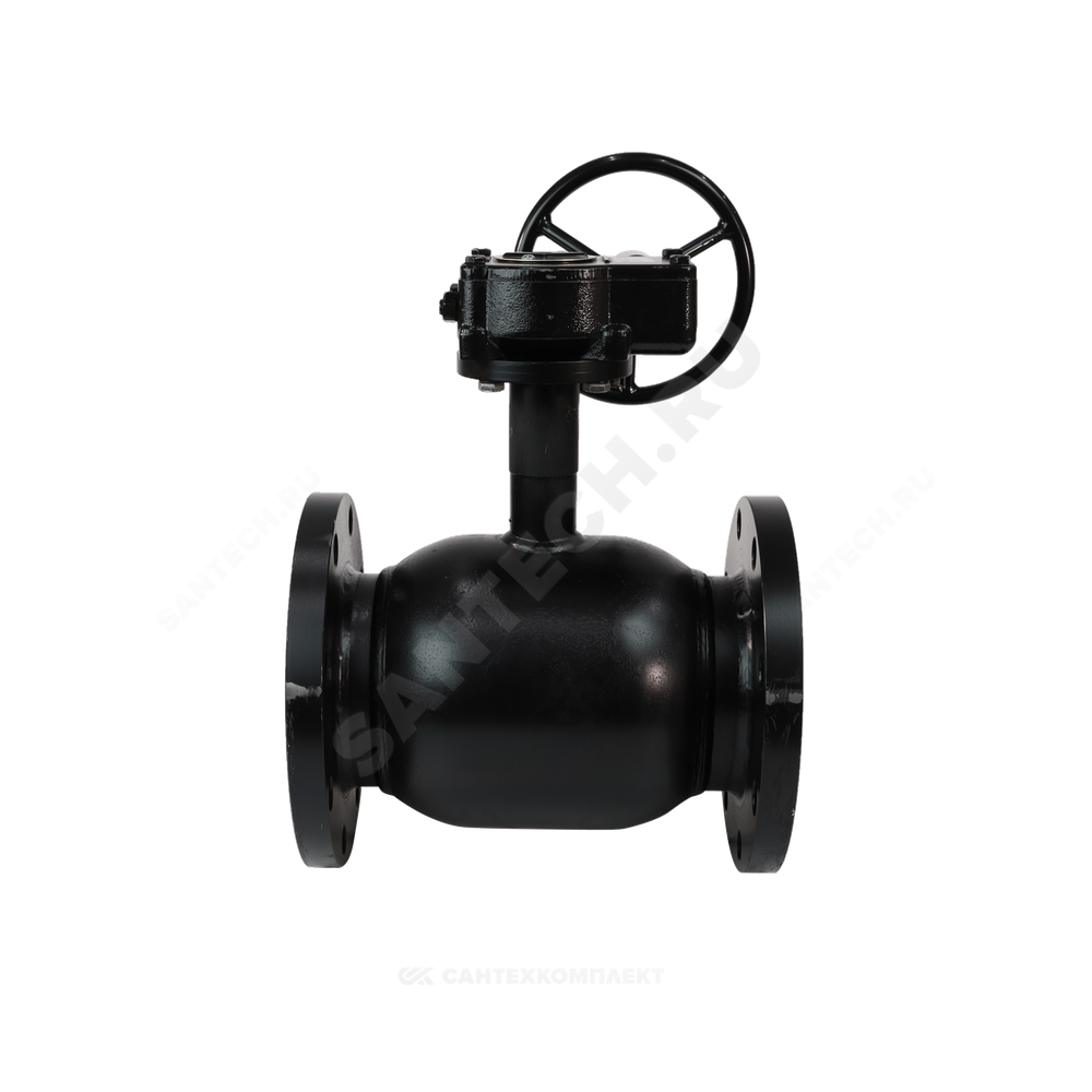 Кран шаровой сталь 09Г2С Ballomax КШТ 61.103 Ду 150 Ру16 фл L=350мм с редуктором BROEN КШТ 61.103.150.Р.16