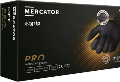 Перчатки Mercator (25 пар) черные L (8-9)