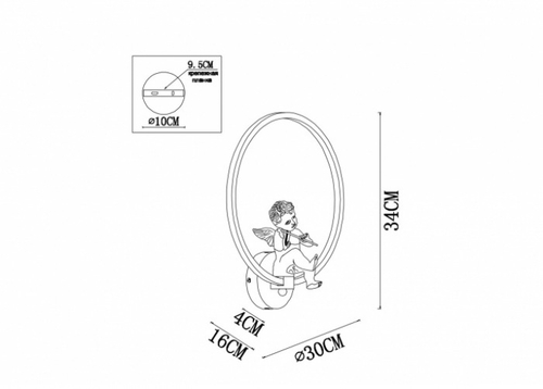 Настенный светодиодный светильник Arte Lamp PARADISE A6065AP-1WH