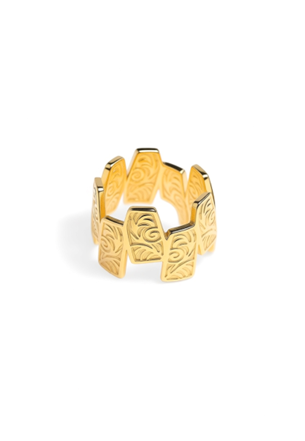 Кольцо "Лабиринт" цвет золото