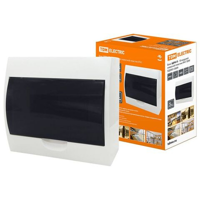 Бокс настенного монтажа навес, ЩРН-П, пластик, TDM, 10мод, IP40, SQ0901-0009