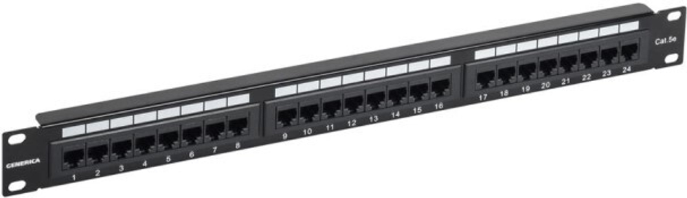 Патч-панель 19", 24xRJ45, UTP, Кат. 5е ITK PP24-1UC5EU-K05-G