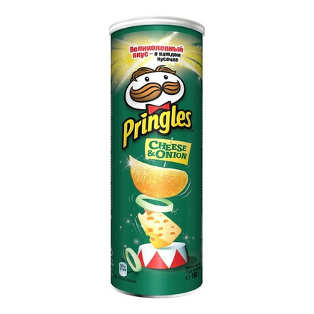 Pringles чипсы картофельные сыр и лук, 165 гр