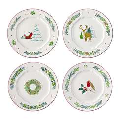 Набор из четырех тарелок nordic winter из коллекции new year essential, D23 см