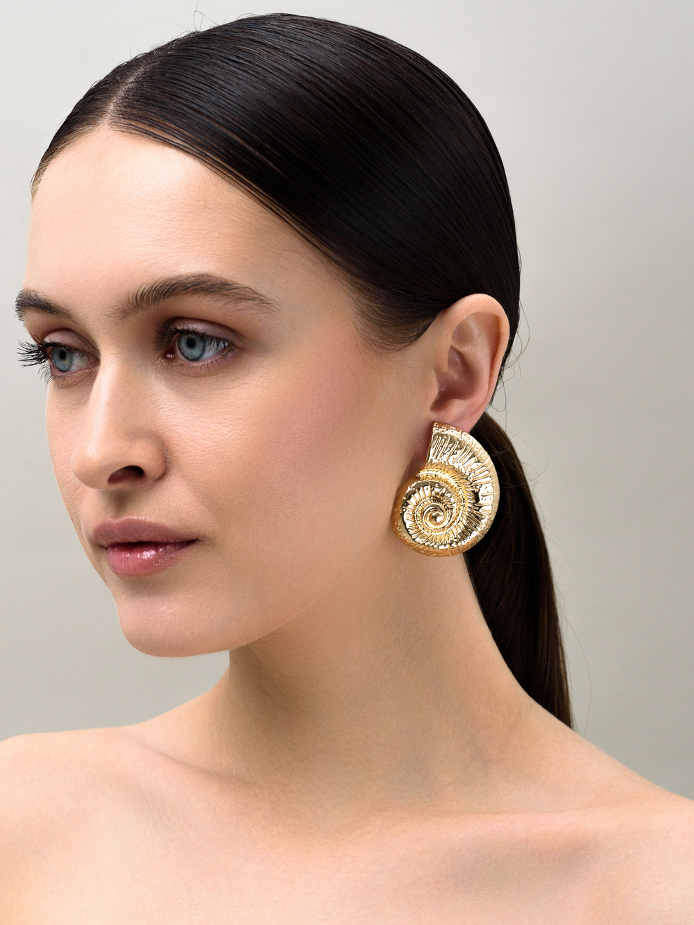 Серьги "Old shell" Gold