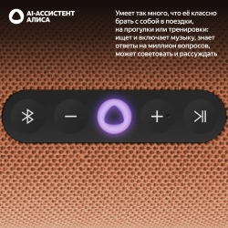 Умная колонка Yandex Стрит Алиса оранжевый 30W 2.0 BT/Wi-Fi 10м 3300mAh (YNDX-00030ORG)