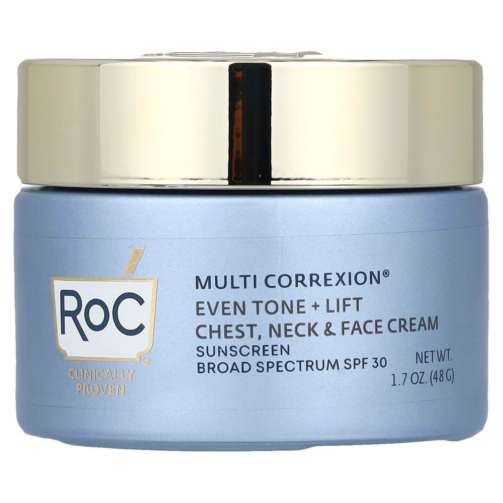 RoC, Multi Correxion®, Even Tone + Lift, крем для груди, шеи и лица, SPF 30, 48 г (1,7 унции)