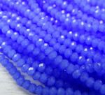 БМ007НН23 Хрустальные бусины "рондель", цвет: синий матовый, 2х3 мм, кол-во: 95-100 шт.
