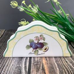 Lenardi 109-094 Салфетница ФРУКТОВЫЙ САД в под.уп.(х48)Фарфор