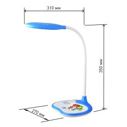 Настольный светильник ЭРА NLED-433-6W-BU ФИКСИКИ светодиодный синий | Светодиодные настольные лампы