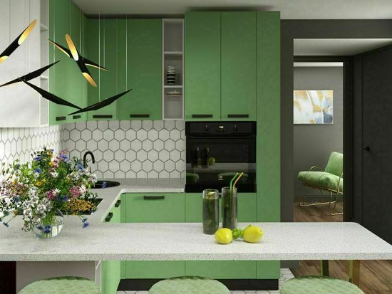 вариант компоновки модульная кухня ОСЛО