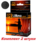 Плетеный шнур для рыбалки PE ULTRA LIGHT Black 0,04mm 135m
