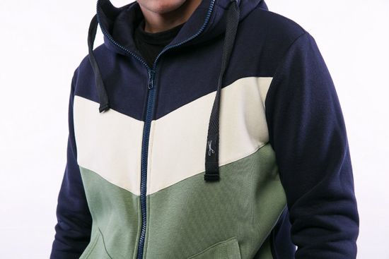 Толстовка BIO CONNECTION БО-М6-96 т-синий/сер.меланж/т-синий