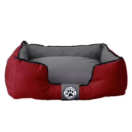 Лежанка для собак размер M двухсторонняя разборная бордовая Царь-лежанка Lapalandia