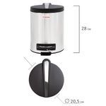 Ведро мусорное с педалью 5 литров "Modern", МАТОВОЕ, нержавеющая сталь, со съемным внутренним ведром, LAIMA, 606301