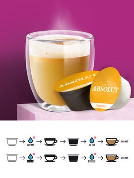 Кофе в капсулах ABSOLUT КАПУЧИНО, 16 шт, совместимые с кофемашиной ДОЛЬЧЕ ГУСТО