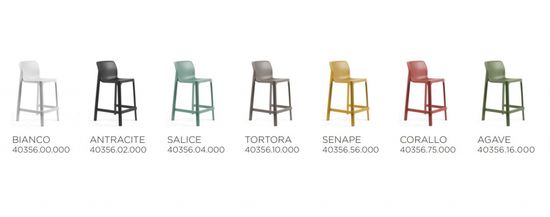 Стул пластиковый полубарный Net Stool Mini цвет тортора