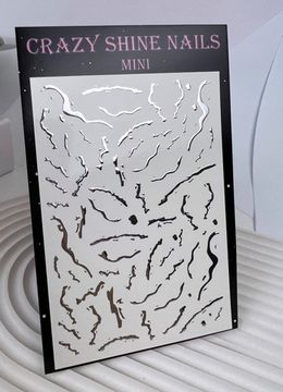 Слайдер-дизайн Crazy Shine Nails mini foil: SILVER WAVE