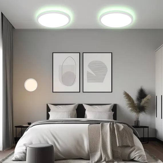 CL738240EL Бейсик Лайн Белый Св-к с пультом LED+RGB 30W
