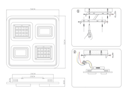 Ambrella Потолочный светодиодный светильник с хрусталем Ice FA259