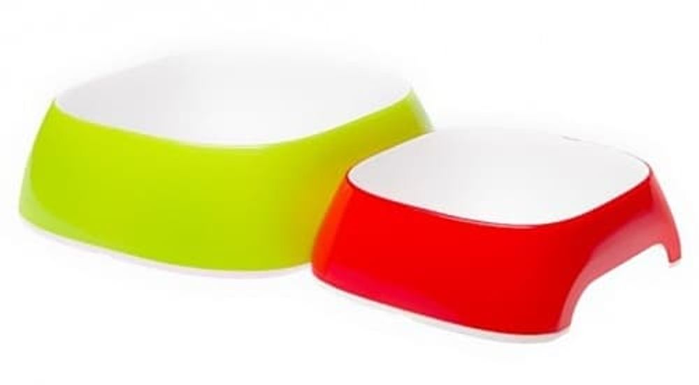 Набор мисок GLAM DOUBLE SM/M пластиковых, 2штуки 0,75л+0,4л Набор мисок GLAM DOUBLE SM/M пластиковых, 2штуки 0,75л+0,4л