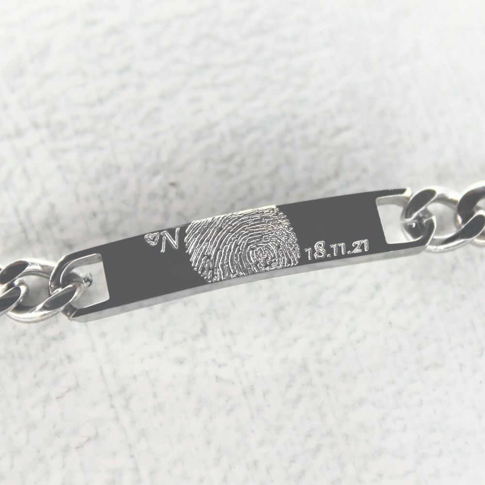 Браслет с отпечатком пальца на заказ