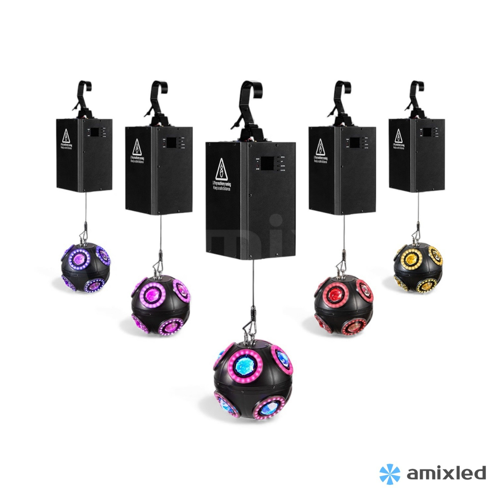 Лебедка сценическая со светодиодным шаром CrossLine Winch + 21 cm Football LED