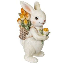 GAEM Фигурка декоративная "Заяц с корзиной", L5 W7 H10 см