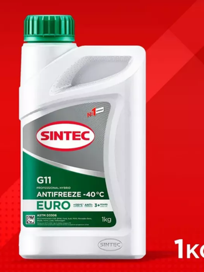 Sintec Antifreeze Euro G11 green -40 1кг зеленый