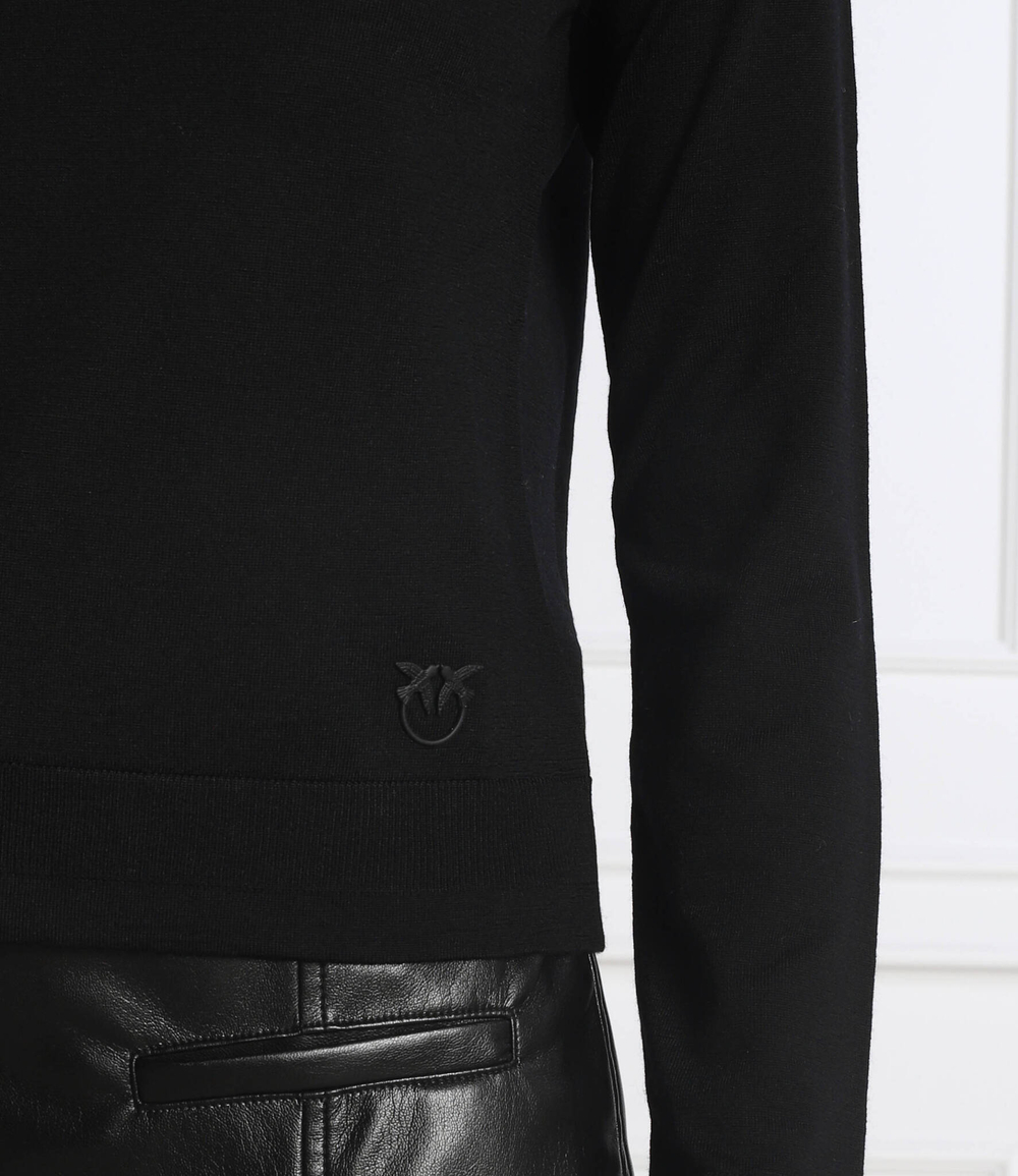 Хлопковый гольф decotto dolcevita Pinko - черный(1G181Z A02M)