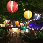 Светильник дачный на солн. батарее «Фонарик» 20 см, 1 LED, с подвесом, Белый