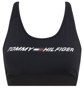 ТОП теннисный Tommy Hilfiger Mid Intensity Graphic Racer Bra - черный