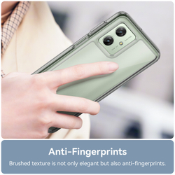 Усиленный чехол c мягким откликом кнопок для смартфона Motorola Moto G54, прозрачные рамки