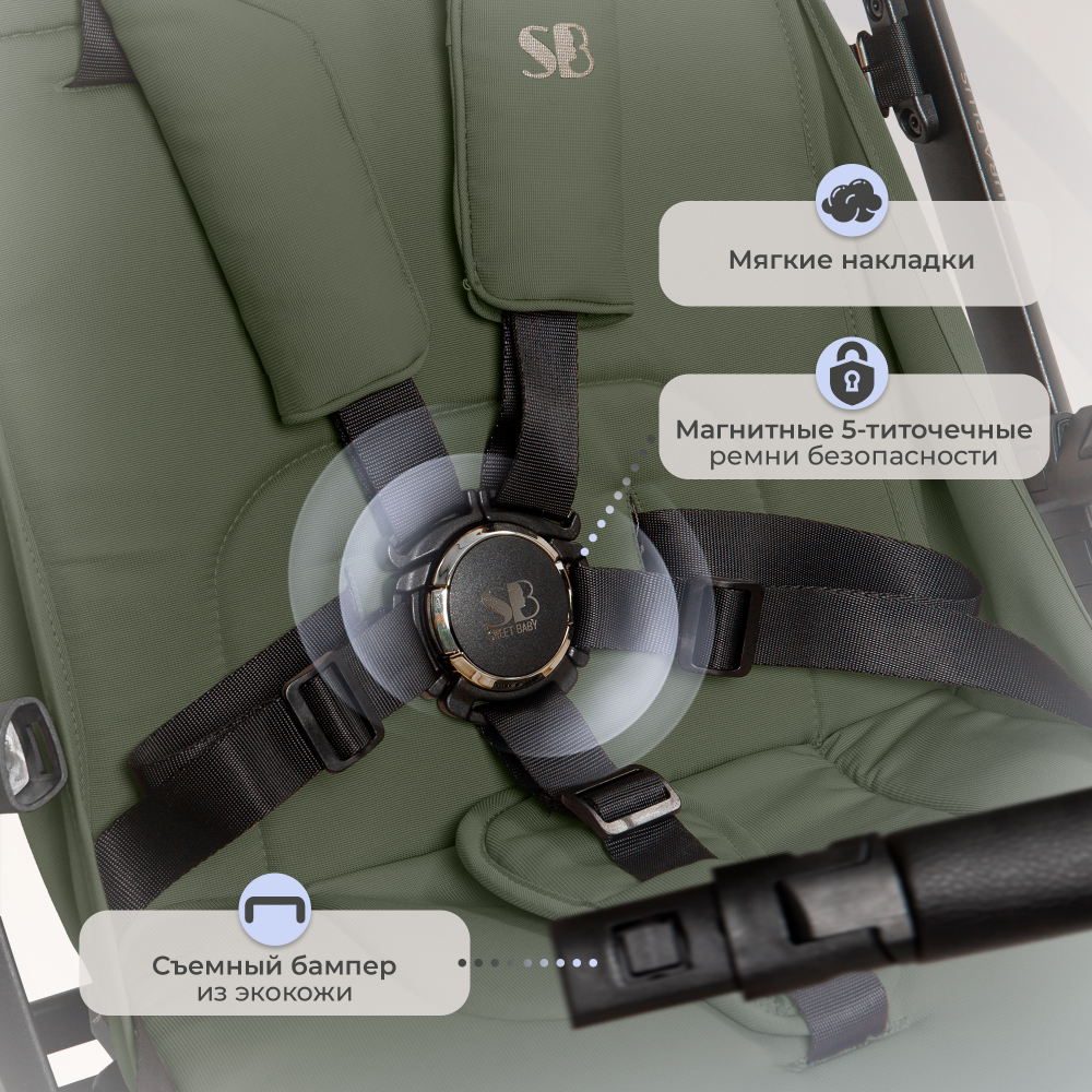 Прогулочная коляска Sweet Baby Aura Plus Green Forest