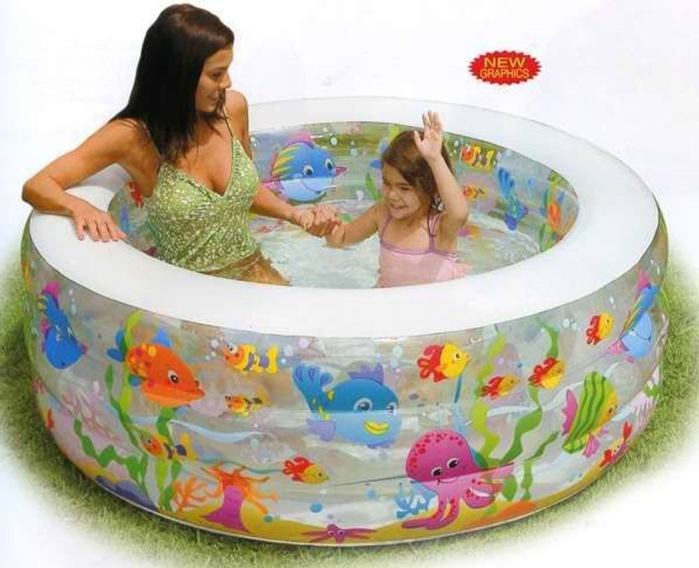 Купить Intex бассейн надувной детский Аквариум