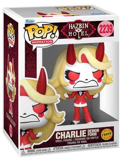 Фигурка Funko POP! Animation Hazbin Hotel Charlie Morningstar w/Chase (2239) 90415 / Фигурка Фанко ПОП! по мотивам мультсериала "Отель Хазбин", Чарли Морнингстар (ЧЕЙЗ). Товар уцененный
