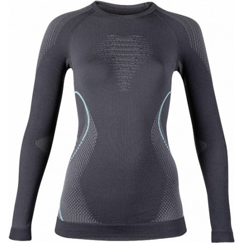 UYN футболка термобелье  LADY EVOLUTYON UW SHIRT LG_SL TURTLE NECK G978 Charcoal/Anthracite/Aqua