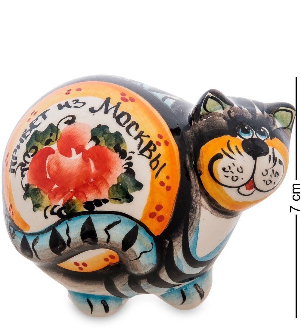 ГЛ- 366 Фигурка «Кот-Колобок» цв. (Гжельский фарфор)