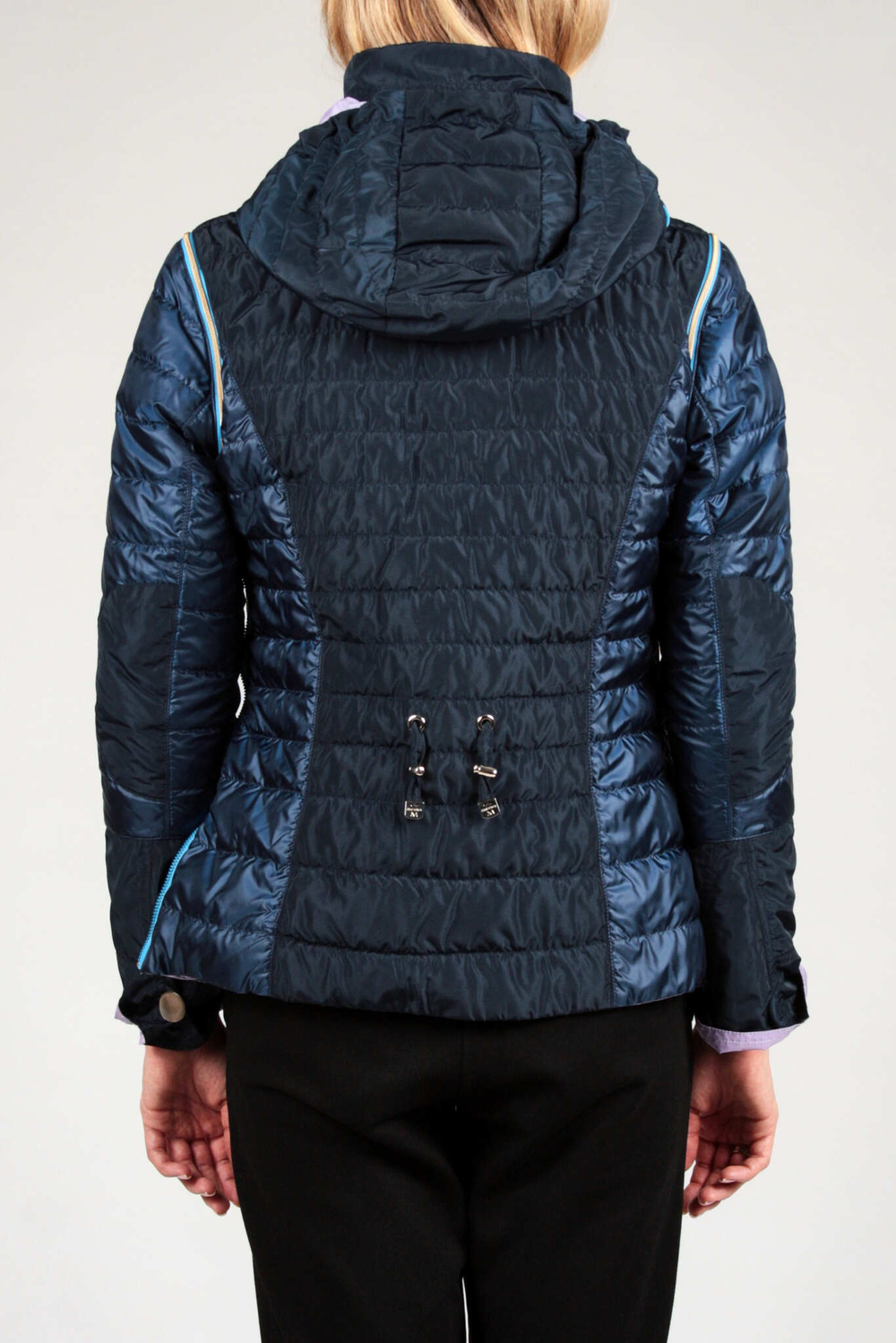 Куртка жен DIEGO M 606 синяя сиреневым двусторонняя