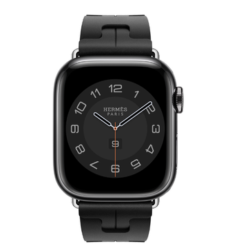Apple Watch Hermès 41mm Space Black Stainless Steel Case with Orange Kilim Single Tour