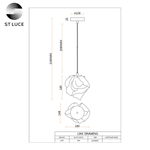 SL1175.303.01 Подвес ST-Luce Латунь/Янтарный E14 1*40W