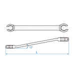 KING TONY (19301719) Ключ разрезной 17x19 мм