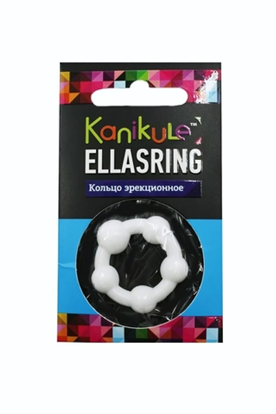 Цветное эрекционное кольцо с шариками Ellasring
