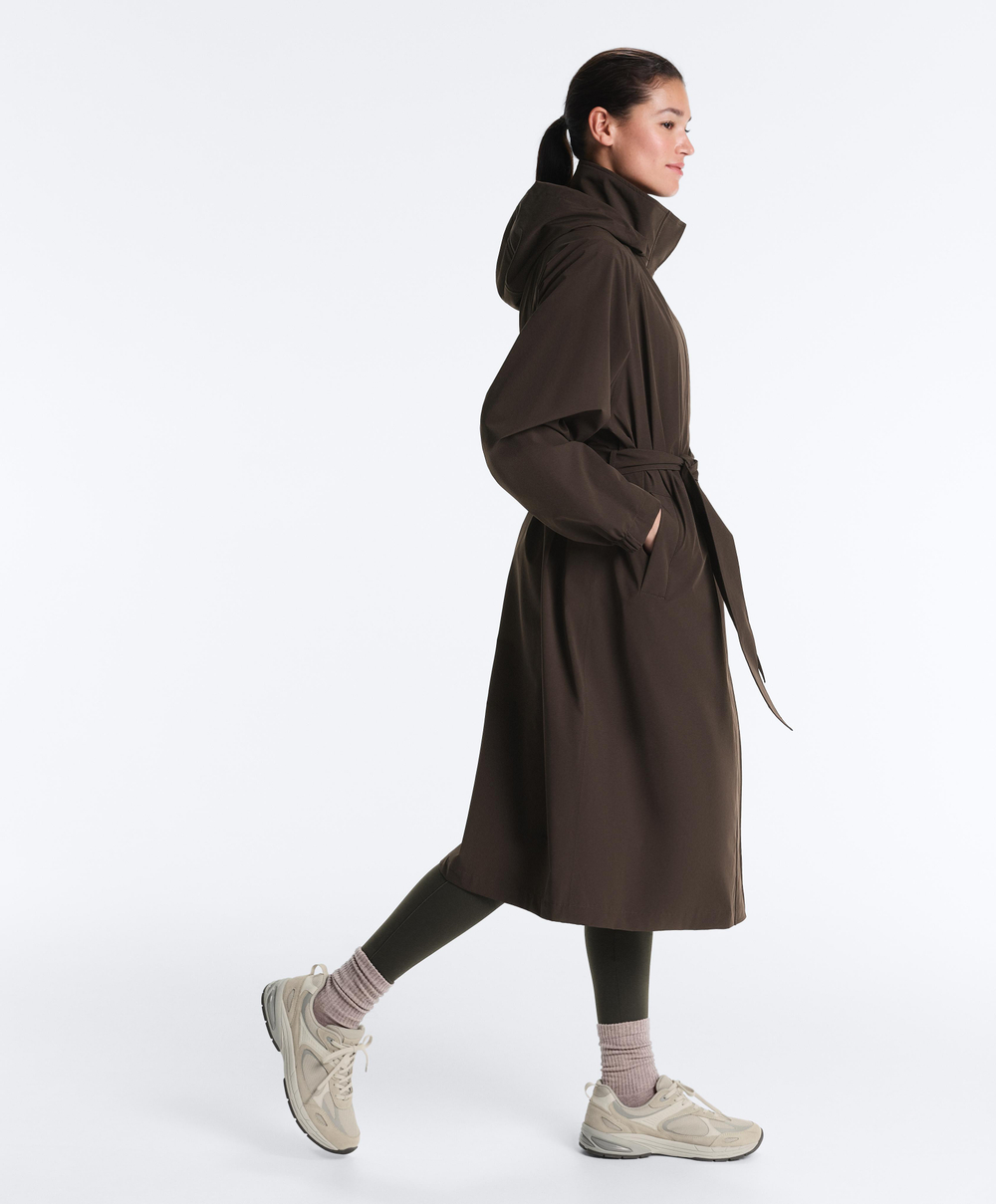 Oysho Ультралегкий плащ с водонепроницаемостью 10 000 мм, коричневый