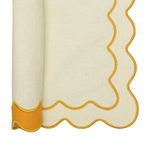 Салфетка под приборы с контрастным кантом горчичного цвета из коллекции trendy ruffles, 35х45 см